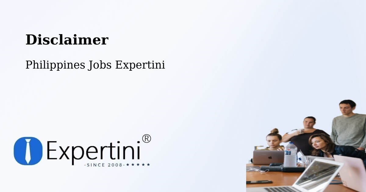 Disclaimer – Bone South - Philippines Jobs Expertini
